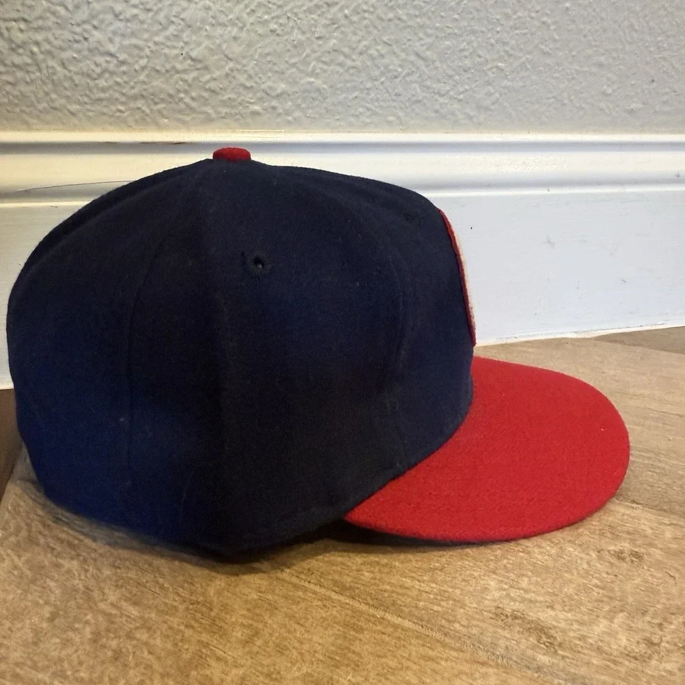 Oakland Oaks Ebbets Field Flannels Wool Ballcap 7 1/8 Navy Red 1948 PCL USA Made